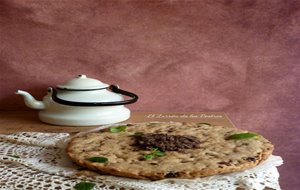 Galleta De Arándanos En Sartén De Cobre
