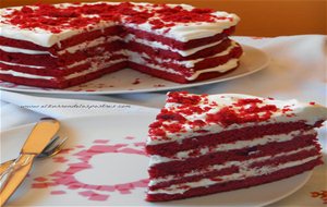 Tarta Red Velvet Con Crema De Queso
