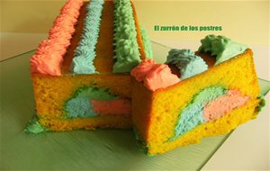 Pastel Relleno De Colorido
