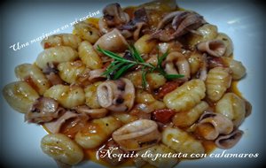 Ñoquis De Patata Con Calamares
