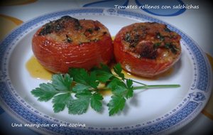 Tomates Rellenos Con Salchicha
