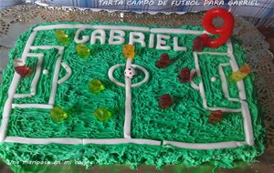 Tarta Campo De Futbol Para Gabriel
