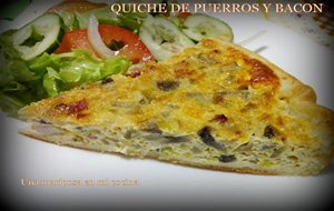 Quiche De Puerro Y Bacon
