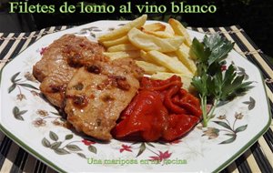 Filetes De Lomo En Salsa De Vino Blanco
