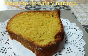 Bizcocho De Naranja Y Nata
