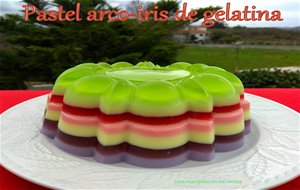 Pastel Arco-iris De Gelatina
