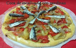 Coca De Escalivada Con Sardinas
