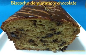 Bizcocho De Platano Y Chocolate
