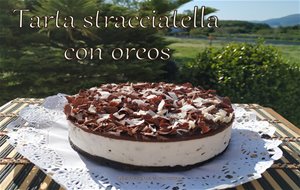 Tarta Stracciatella Con  Yogur Y Oreos
