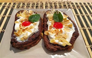 Torrijas De Chocolate Con Crema De Mascarpone Y Almendra
