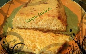 Pastel De Zanahorias Con Crema De Judías Verdes
