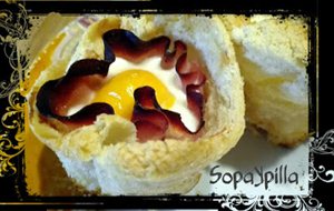 Tulipas De Jamón Y Huevos
