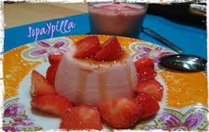 Panna Cotta De Nata Y Fresa

