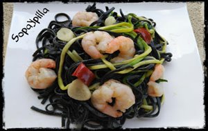 Duo De Spaguetti Con Gambas Al Ajillo
