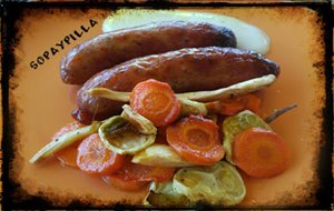 Chorizos Criollos Al Horno Con Verduras
