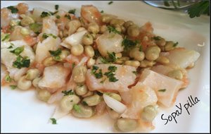 Ensalada De Habitas Con Bacalao
