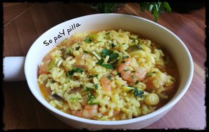 Arroz Con Ajetes Y Gambas
