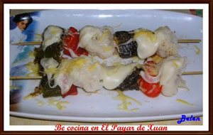 Brochetas De Coliflor Y Pimientos
