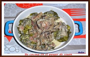 Brocoli Y Setas A La Crema
