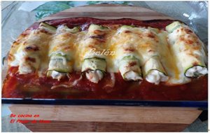 Canelones De Calabacín Y Merluza
