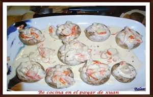 Champiñones Rellenos De Surimi Al Ajillo
