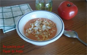 Crema De Gazpacho Con Bacalao
