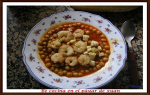 Garbanzos Con Calamar Y Gambas
