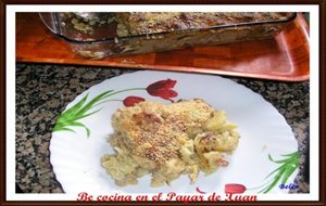 Pastel De Coliflor, Brocoli  Y Trotilla Gratinado Con Bechamel De Cecina
