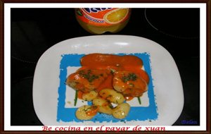 Muslitos De Pollo A La Fanta De Naranja Con Patatas Parisinas
