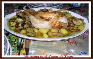 Pollo Relleno De Setas Y Manzana
