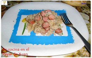 Salchichas Al Vino Con Arroz
