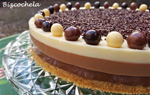 Tarta Tres Chocolates, Fácil Y Sin Horno
