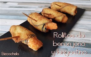 Rollitos De Berenjena Y Langostino
