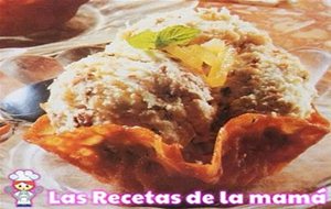 Receta De Cestitos De Pasta Acaramelada
