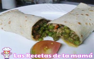 Receta De Crepes Rellenos De Guisantes Con Atún
