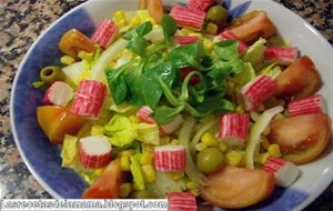 Receta De Ensalada De Palitos  De Mar
