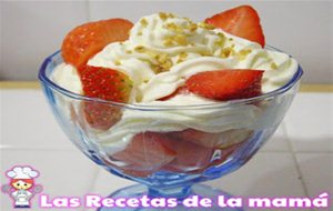 Receta De Copa De Fresas Con Nata
