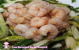 Receta De Nido De Ajos Tiernos Con Gambas
