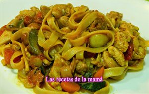 Receta De Tallarines Con Verduras Y Pollo Con Un Toque Oriental
