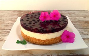 Tarta Fría De Requesón Con Arándanos
