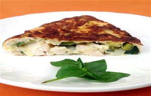 Tortilla De Zapallitos Y Pollo
