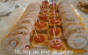 Canapés De Surimi Y Queso   (hechos Con Pan De Molde)
