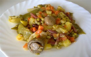 Menestra De Verduras Con Jamón
