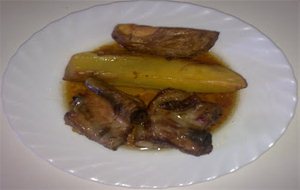 Costilla De Cerdo Asada Con Patatas
