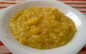 Patatas Estrujadas Con Arroz Al Caldo De Jabalí 
