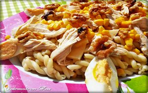 Ensalada De Pasta Con Pollo Y Nueces
