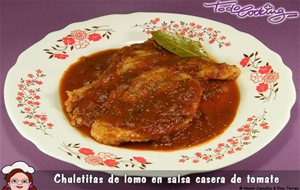 Chuletitas De Cerdo En Salsa De Tomate Casera