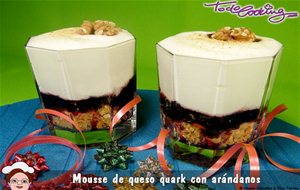 Mousse De Queso Quark Con Arándanos