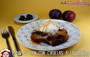 Pudin De Pan Con Ciruelas A La Canela En El Microondas