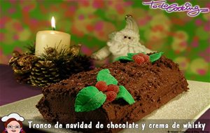Tronco De Navidad De Chocolate Y Crema De Whisky